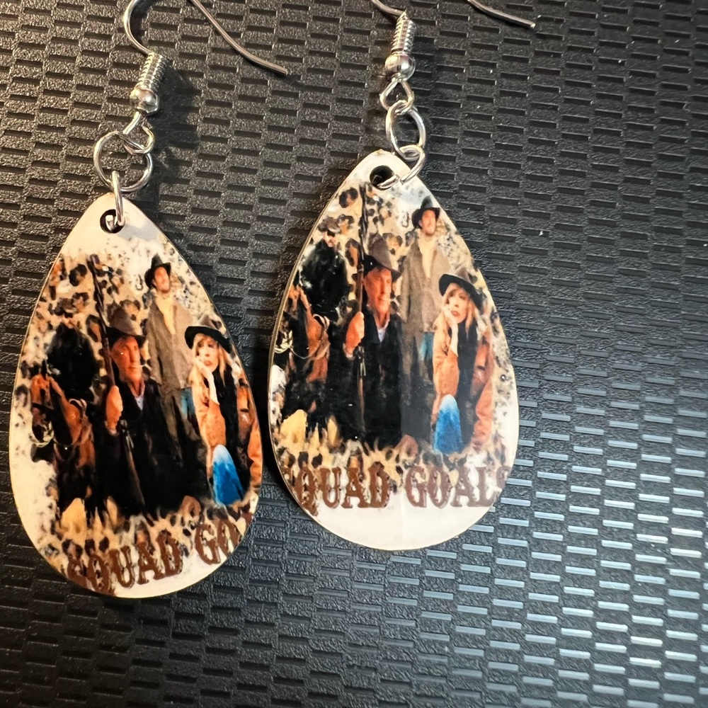 Handmade Hypo allergenic Yellowstone earrings light weight wooden material